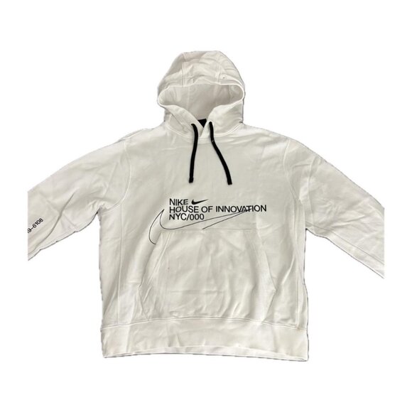 (US M Medium) **EXCLUSIVE** Nike NYC ‘House of Innovation’ Hoodie - White - Picture 1 of 6